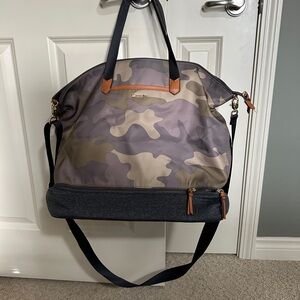 Stella & Dot Large Camo Weekender Tote - Never Used